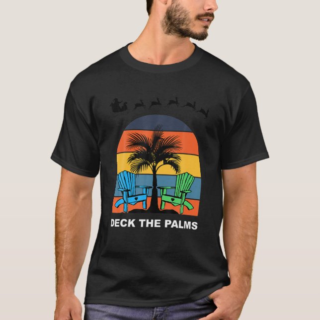 Camiseta Mele Kalikimaka Feliz Natal Hawaii Deck Pa (Frente)