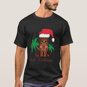 Camiseta Mele Kalikimaka Feliz Natal Tiki Havaiano