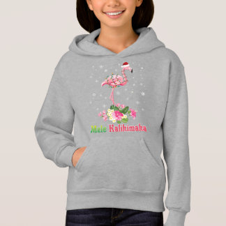 Camiseta Mele Kalikimaka Flamingo Papai noel Feliz de Natal