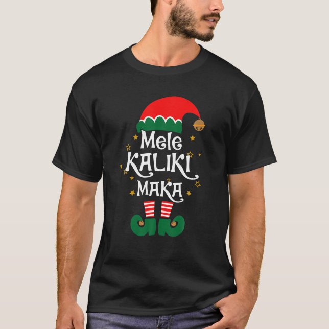 Camiseta Mele Kalikimaka Grupo Familiar de Combinação de Na (Frente)