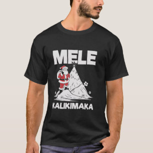Camiseta Mele Kalikimaka Havaí Papai noel Cristo Feliz Hava