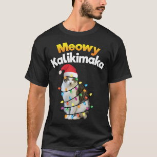 Camiseta Mele Kalikimaka Havaiano Feliz Gato de Natal