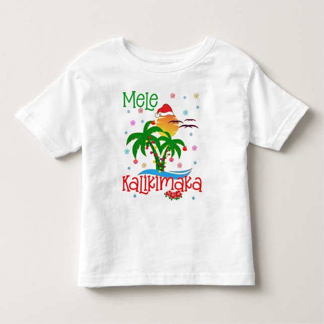 Camiseta Mele Kalikimaka Havaiano Feliz Natal Aloha  (Frente)