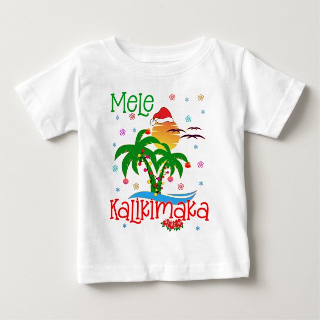 Camiseta Mele Kalikimaka Havaiano Feliz Natal Aloha  (Frente)