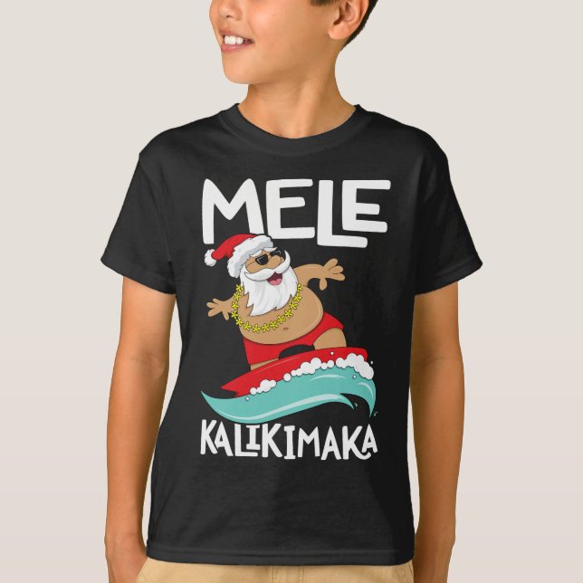 Camiseta Mele Kalikimaka Hawaii no Surfe (Frente)