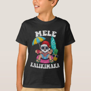 Camiseta Mele Kalikimaka Hawaii Papais noeis de surfe no Na