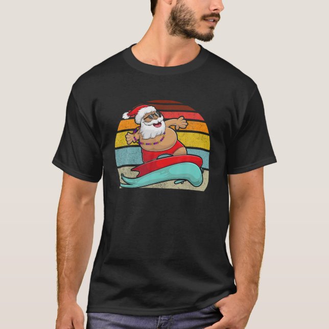Camiseta Mele Kalikimaka Homens Roupa Papais noeis Engraçad (Frente)