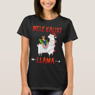 Camiseta Mele Kalikimaka Kaliki Llama em luzes de natal H