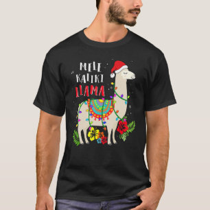 Camiseta Mele Kalikimaka Natal Havaiano Llama X Mas Li