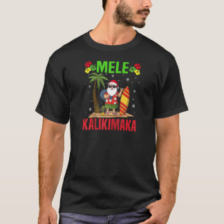 Camiseta Mele Kalikimaka Natal Havaiano Santa Claus Haw
