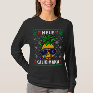 Camiseta Mele Kalikimaka Natal Pineapple no Havaí