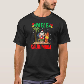 Camiseta Mele Kalikimaka Natal tropical Natal Havaiano Xmas