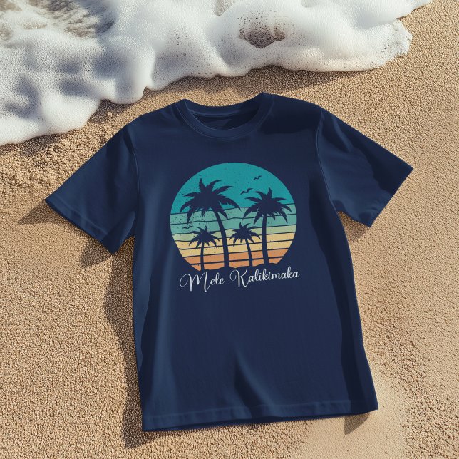 Camiseta Mele Kalikimaka Natal Tropical Sunset (Criador carregado)