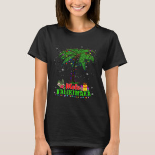 Camiseta Mele Kalikimaka Palm Tree Havaiana Natal Em Ju