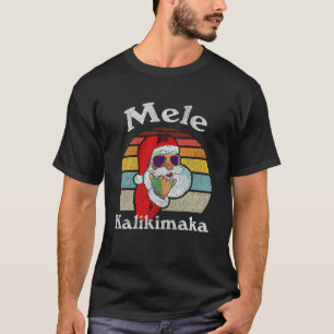 Camiseta Mele Kalikimaka Papais noeis de Natal Retro Shaka 