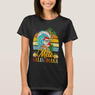 Camiseta Mele-kalikimaka Papais noeis de Natal Shaka Hawaii
