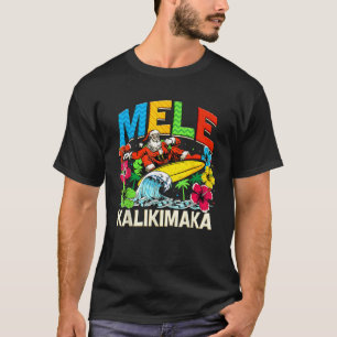 Camiseta Mele Kalikimaka Papais noeis de Natal Summer Hawai