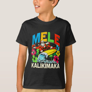 Camiseta Mele Kalikimaka Papais noeis de Natal Summer Hawai