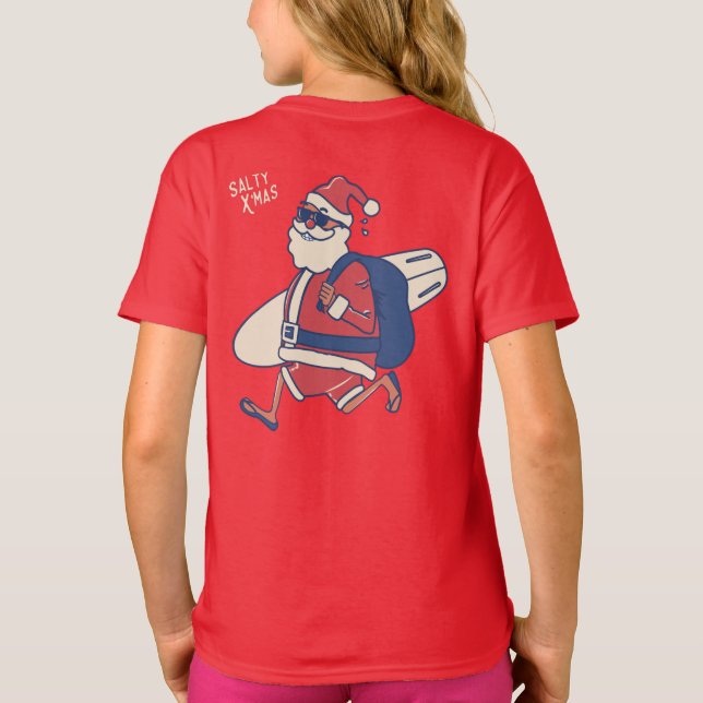 Camiseta Mele Kalikimaka - Papais noeis engraçados Natal no (Verso)