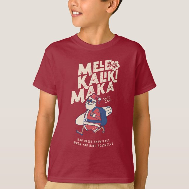 Camiseta Mele Kalikimaka - Papais noeis engraçados Natal no (Frente)