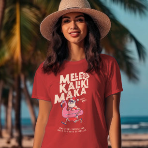 Camiseta Mele Kalikimaka Papais noeis Flamingo Natal Getawa