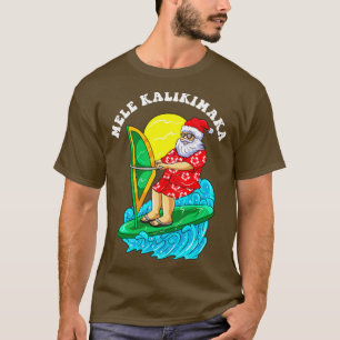 Camiseta Mele Kalikimaka Papais noeis Vento Surfando O Nata