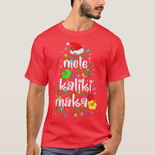 Camiseta Mele Kalikimaka Para Mulheres Havaianas Natal