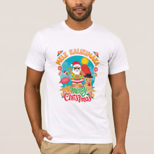 Camiseta Mele Kalikimaka para um Natal brilhante no Havaí