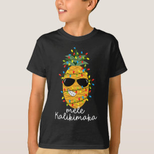 Camiseta Mele Kalikimaka Pineapple Tree Havaí Natal