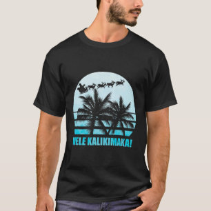 Camiseta Mele Kalikimaka Retro Havaiana Família Natal Va