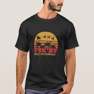 Camiseta Mele Kalikimaka Retro Havaiana Família Natal Va
