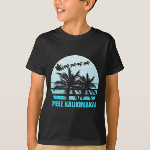 Camiseta Mele Kalikimaka Retro Havaiana Família Natal Va