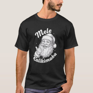 Camiseta Mele Kalikimaka Santa Shaka Natal Havaiano Criança