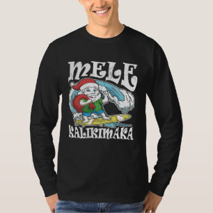 Camiseta Mele Kalikimaka surfando Papai Noel Hawaiai Chris