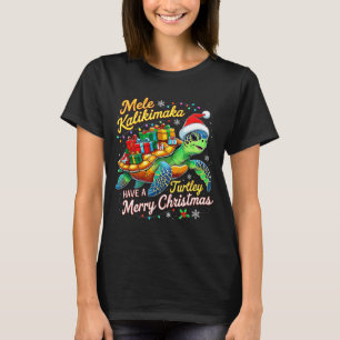 Camiseta Mele Kalikimaka Turtley Tenha Um Feliz Natal 