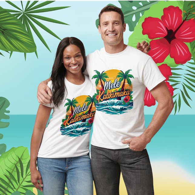 Camiseta Mele Kalikimaka Unisex do Natal Tropical (Criador carregado)