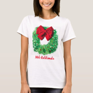 Camiseta Mele Kalikimaka Wreath de Natal