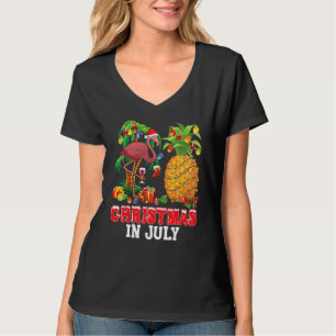 Camiseta Mele Kalikimaka Xmas Em Julho Papais noeis Flaming
