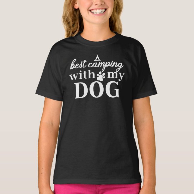 Camiseta Melhor Acampamento Com Meu Cachorro (Frente)