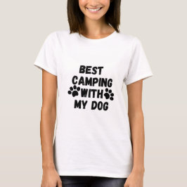 Camiseta Melhor acampar com meu cachorro