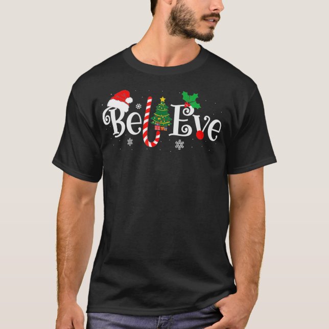 Camiseta MELHOR ACREDITAR NO NATAL PAJAMA CAMISTURA JÁ Xmas (Frente)