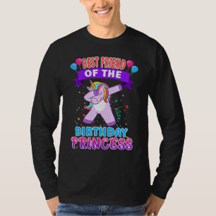 Camiseta Melhor Amiga Da Princesa Unicórn De Aniversário