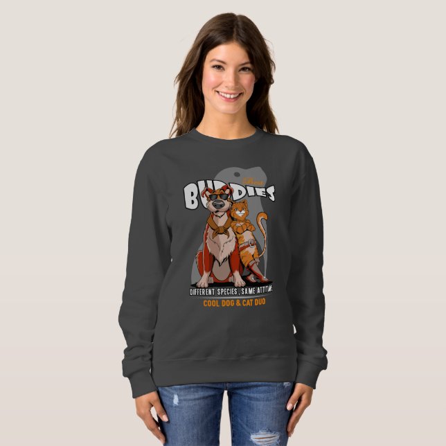 Camiseta Melhor Amiga (Modo escuro) | Mulheres (Frente Completa)