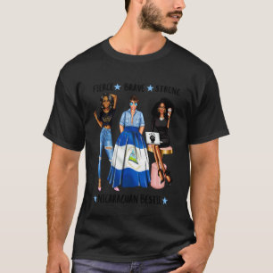 Camiseta Melhor Amiga Nicaraguense Negra Com Afro Mulher Fo