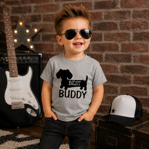 Camiseta Melhor Amigo Dachshund Toddle Tee Presente Doxie