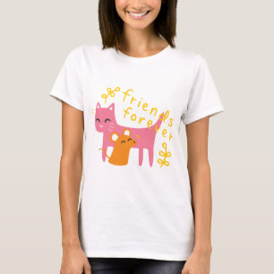 Camiseta Melhor Amigo de Gato e Rato