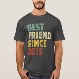 Camiseta Melhor Amigo Desde 2015 Slogan frien
