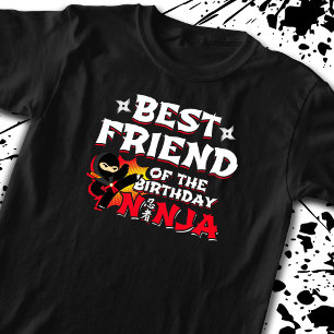 Camiseta Melhor Amigo do Aniversário Ninja - Partido Ninja