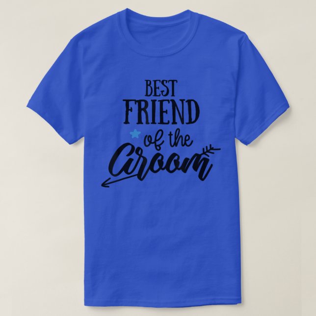 Camiseta Melhor Amigo Do Casamento De Seta E Bachelo (Frente do Design)