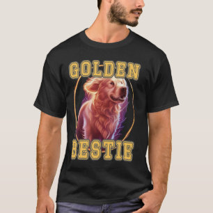 Camiseta MELHOR AMIGO Dourado design de pai de Retriever Do